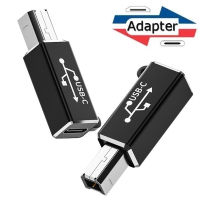 Logam USB Jenis C อะแดปเตอร์ USB-C Perempuan Ke USB B ข้อมูล Pemindahan Lelaki Anti-Hilang สายแปลง USB MIDI untuk Pencetak Elektrik อวัยวะกลองเปียโน