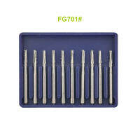 ทันตกรรมคาร์ไบด์ Burs FG700L FG701L FG702L 6ชิ้นกล่อง FG 1.6มม. ผ่าตัด Endodontic ทังสเตน Burs Bone Cutters เจาะทันตกรรมเครื่องมือ