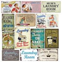 Laundry Room Service Bathroom Decor Metal Plate Poster Vintage Shabby Tin Sign Decorative Print Plaques Art Wall Sign Decoration