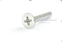 น็อตหัวเตเปอร์แฉกสแตนเลส (JF) Stainless Steel Flat Phillip Taper Head Screw M6 (แพ็คละ 6ตัว)