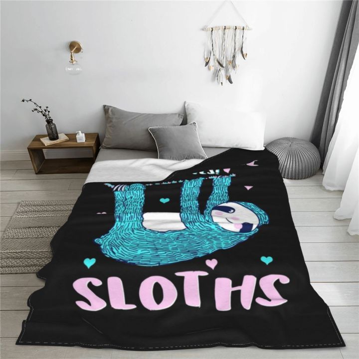 เพียงสาวที่รัก-sloths-ตลกเฉื่อยชาถักผ้าห่มสักหลาดของขวัญคริสต์มาสความคิดที่อบอุ่นโยนผ้าห่มสำหรับเตียงพรมปูพื้น