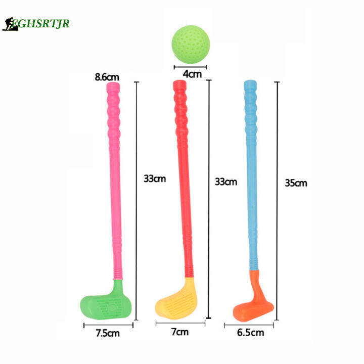 สโมสรกอล์ฟกลางแจ้งสำหรับเด็กชุดของเล่นขอบเรียบของเล่นชุดกอล์ฟเพื่อการศึกษาปฐมวัยสำหรับโรงเรียนอนุบาลในบ้านและโรงเรียน