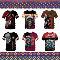 Summer casual short-sleeved Indian T-shirt motorcycle racing 3D print street wear mens sports casual oversized round neck T-shirt childrens T-shirt top {plenty}