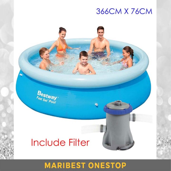Bestway 57273 Inflatable Fast Set Swimming Pool Solo Lazada