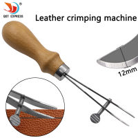 เครื่องมือตัดหนังปรับ DIY หนังทำด้วยมือ Crimper Slotting และเซาะร่องขอบผู้ถืออุปกรณ์ Leatherworking ตัด