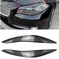 สำหรับ BMW 5 Series F10 F11 2011 2012 2013 2014ด้านหน้าไฟหน้าฝาครอบไฟหน้าไฟหน้าคิ้วตาสติกเกอร์คิ้วฝาปิด