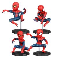 Disney Marvel Avengers Spider Man 4pcs/Set 6-8cm Action Figure Posture Anime Decoration Collection Figurine Toy Model Children