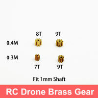 0.3 โมดูลัส 7T 9T Gear Pinion 0.4M 8T 9T ฟันโลหะทองแดงทองเหลืองเกียร์ Fit มอเตอร์ 1mm SHAFT DIY RC ของเล่น Drone-ioec53 shop