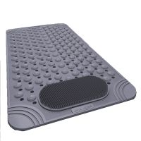 1 Pcs 3D Cobblestone Pattern Absorbent Bath Rug Toilet Hallway Non-Slip Doormat Washable Grey