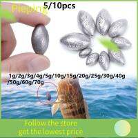 PIEPING 5/10Pcs คุณภาพสูง น้ำหนัก น้ำหนักเพิ่มเติม ขั้วต่อตะขอ Sinker ตกปลาตะกั่วตก รูปมะกอก