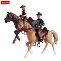 Oozdec West Cowboy Horse Model Action Figures Emulational Horseman Horse Animals Ornaments Playset Figurine Kids Toy Gift