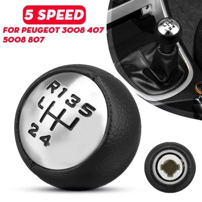 5 Speed PU Leather Gear Shift Knob Head Handball for Peugeot 307 308 3008 407 5008 807 for Citroen C3 C4 C4 Picasso C8