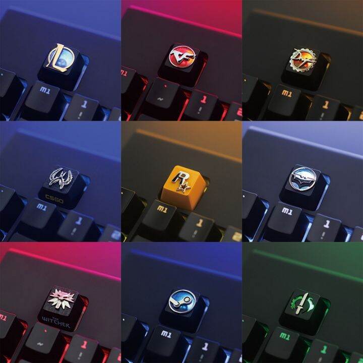 keycap-ปุ่มกดคีย์บอร์ด-โลหะผสม-ลายเกม-lol-dva-ow-eva-pikachu-superheroes-spider-man-iron-man-เหมาะกับของขวัญ