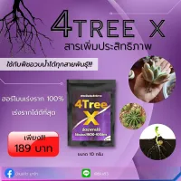 4 Tree-x โฟร์ที-เอ็กซ์ สารเพิ่มประสิทธิภาพ ช่วยสร้างระบบราก ทำให้รากแข็งแรง เพิ่มจำนวนราก ระบบรากดีขึ้น รากออกสม่ำเสมอ ขนาด 10 กรัม