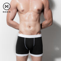 Noxx Boxer Briefs Underwear: กางเกงชั้นใน ทรง Boxer Briefs สีดำ กุ๊นขาว