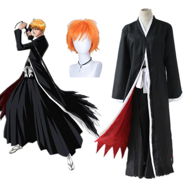 Anime Bleach Kurosaki Ichigo Fullbring New Bankai Look Cosplay Costume ...