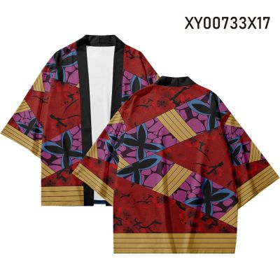 Anime Demon Slayer Cute Harajuku Cosplay 3D Print Streetwear Men Women Loose  Fashion Kimono Tees Tops Oversized Kids Clothing