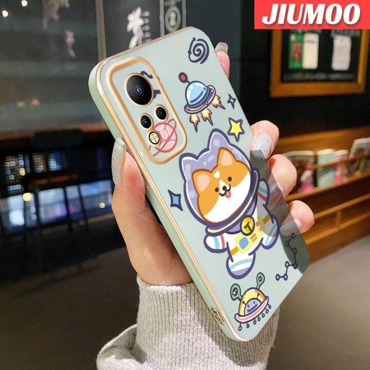 เคส-jiumoo-สำหรับ-infinix-note-12-pro-4g-note-12-pro-5g-note-12-5g-note-12-12-2023เคสการ์ตูนน่ารักพื้นที่ลูกสุนัขดีไซน์ใหม่นิ่มเคลือบเคสโทรศัพท์ขอบด้านข้างคลุมทั้งหมดสี่เหลี่ยมป้องกันเลนส์กล้อง