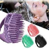 【CC】 Hair Comb Shampoo Scrubber Washing Demelant Silicone Bristles Hairbrush Scalp Massager Barber Accessories