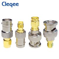 Cleqee 4PC SMA to BNC Plug Connector Kit Male Female M/F Radio Antenna Adapter RF Coax Converter Coaxial