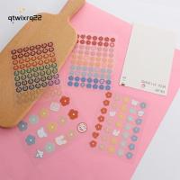 QTWIX 3ชิ้น/เซ็ต DIY Scrapbooking วอลล์รูปภาพวารสารสติกเกอร์ตกแต่งอัลบั้มตกแต่งอุปกรณ์การเรียนของโรงเรียนฉลากปิดผนึก