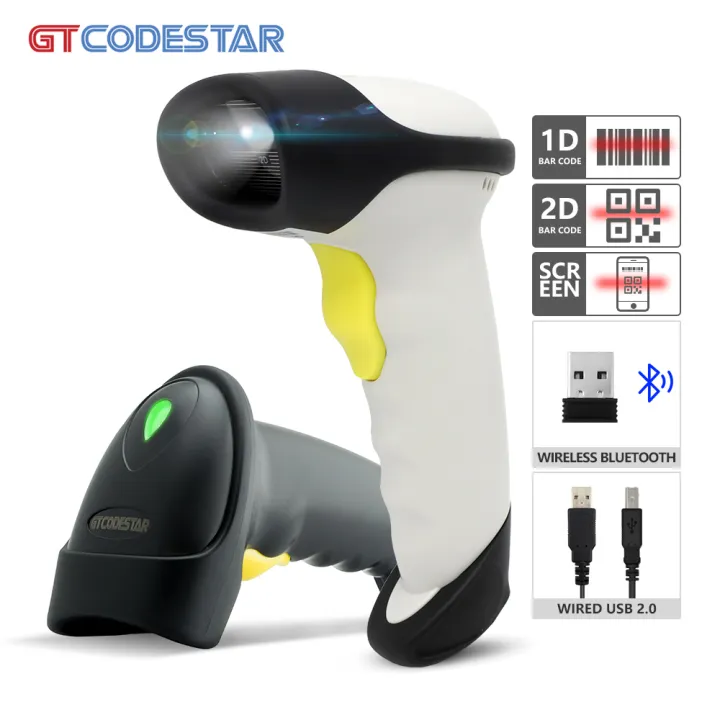 GTCODESTAR X-9201B Wireless Handheld 1D 2D Barcode Scanner Qr code ...