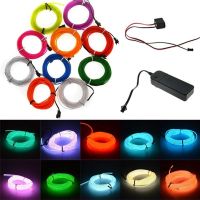 ℡ 1m/3m/5m EL Wire Cable with Controller Flash Rope Tube Car Decoration Lights Dance Party Home Neon Decor LED Strip Luminous