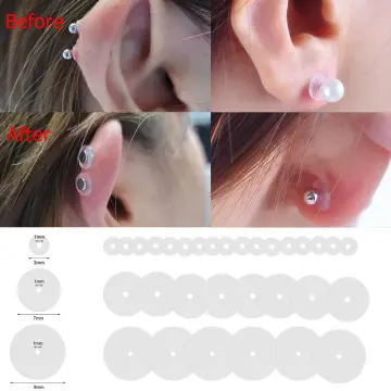 Silicone Piercing Healing Discs Flexible Anti Hyperplasia Saucer For Ear  Stud