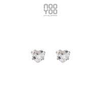 NooYoo ต่างหูสำหรับผิวแพ้ง่าย Cubic Zirconia 5x5 mm Heart