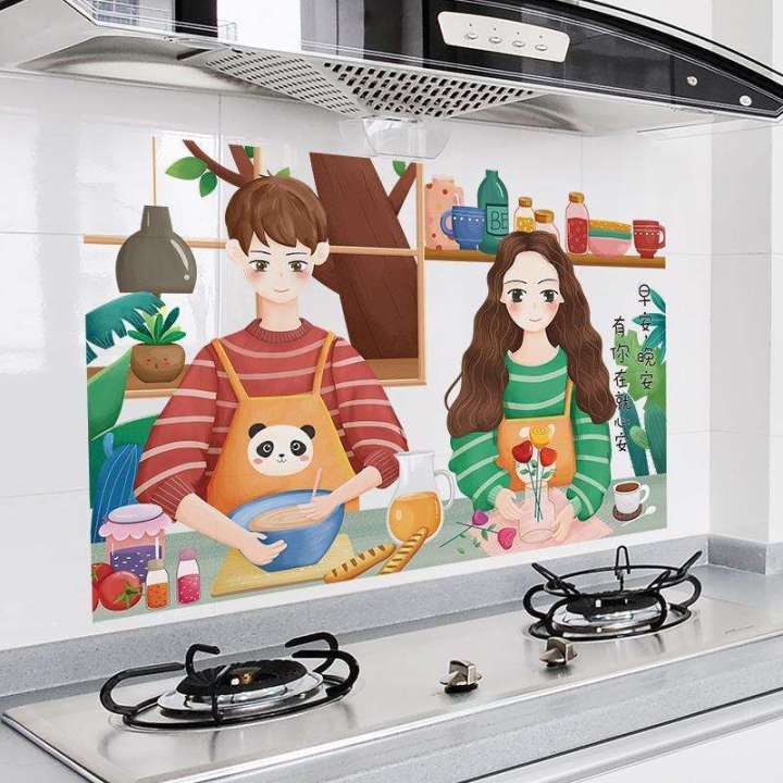 hot-ห้องครัวป้องกันน้ำมันตกแต่งภาพวาดเตาสติกเกอร์กันน้ำทนต่ออุณหภูมิสูง-3d-สติกเกอร์ติดผนังน่ารักสามมิติติดด้วยตนเองสุขอนามัย