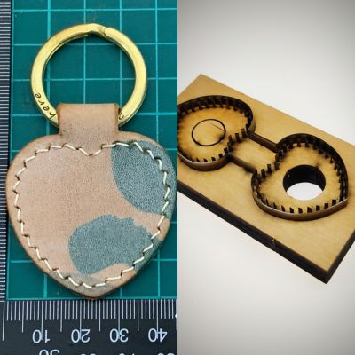 【CW】 diy leather craft heart key ring decoration die cutting knife mold hollowed blade puncher 50x50mm