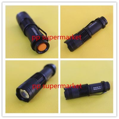 UV purple 365nm LED AA Flashlight Ultraviolet Night fishing Torch Purpke light Rechargeable Flashlights