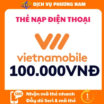 Thẻ Vietnamobile 100k - Sử dụng ngay thẻ Vietnamobile 100k để nạp tiền và tận hưởng nhiều ưu đãi đặc biệt. Khám phá các gói cước vô cùng hấp dẫn và tận hưởng cuộc sống số tiện lợi đầy đủ nhất với Vietnamobile.
