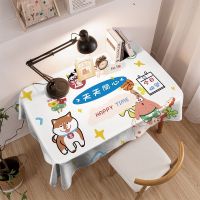 【CW】 Cartoon Tablecloth Ins Wind Dormitory Computer Desk Children  39;s Table Nappe De