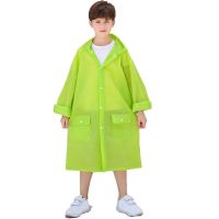 【CW】 Kids Rainwear Environmental Leak proof Pure Color Kids Hooded Rainwear Clothes for Kids