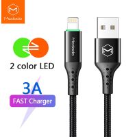 Mcdodo USB Cable 3A Fast Charging for lightning iPhone 14 13 12 11 Pro Max XR X 8 7 Plus iPad Auto Disconnect LED Data USB Cable