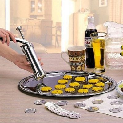 【CC】♝☃✓  20 Pieces Multifunctional Household Biscuit Sugarcraft Pastry Syringe Decorating Set with Molds Moulds Nozzles of Cookies