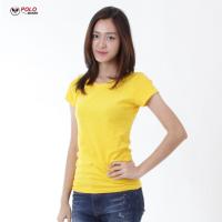 เสื้อยืดนุ่มพิเศษ MicroBrush Cotton ทรงโมเดิร์นเข้ารูป สีเหลือง TM19 (หญิง) - PMKPOLOMAKER