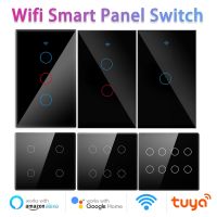 hot！【DT】 Tuya WiFi Brazil Wall Switches Panel 4/6/8 Gang for 100-25