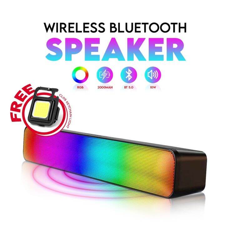 Popcorn RGB Bluetooth 5.0 Wireless Speaker HiFi Sound Gaming Portable