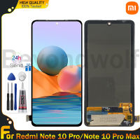 Beyondwolf อะไหล่จอแสดงผล OLED สำหรับ Redmi Note 10 Pro M2101K6G M2101K6R/Note 10 Pro Max M2101K6I หน้าจอสัมผัส LCD ชุดดิจิไทเซอร์สำหรับ Redmi Note 10 Pro M2101K6G M2101K6R Redmi Note 10 Pro Max M2101K6I Lcd