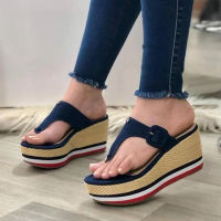 Women Sandals 2021 New Heels Woman Slippers Platform Wedges Shoes Ladies Summer Slides Mujer Buckle Flip Flops Plus Size 43