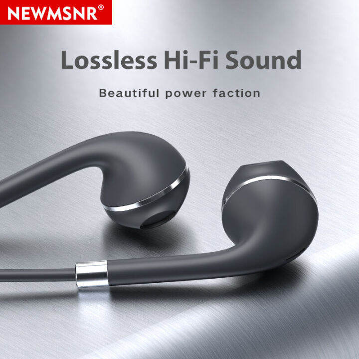 Newmsnr Lossless HiFi Sound Earphones Built In HD Mic In Ear Earphone