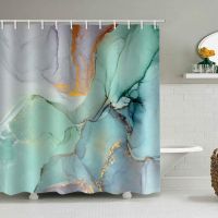 Trimmable Watercolor Abstract Digita Printing Shower Curtain Machine Washable Bathroom Bathtub Ho Home Decor Bathroom Curtain