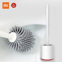 Xiaomi Yijie Vertical Storage Soft Glue Bristles Toilet Brushes And Holder Cleaner Set Silica Bathroom Cleaning Tool