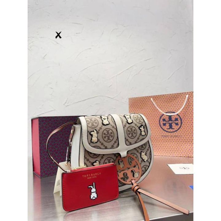 Tory burch saddle on sale large crossbody bag