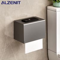 WC Tissue Box Wall Mounted Toilet Phone Tray Gun Gray Shower Room Pendant Space Aluminum Storage Box Bathroom Punch Accessories Toilet Roll Holders