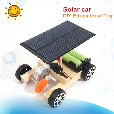❣◇﹉ ชุดของเล่นรถยนต์ไม้ พลังงานแสงอาทิตย์ เพื่อการเรียนรู้วิทยาศาสตร์ DIY
