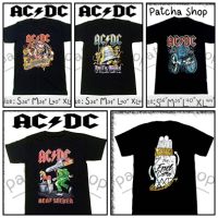 ส่งฟรี ถูกที่สุด เสื้อยืดแฟชั่น เสื้อคอกลม เสื้อวง ACDC วินเทจ เสื้อทัวร์T-shirtเสื้อยืดคอกลมแขนสั้นผ้าcotton100% ไม่มีตะเข็บข้างใส่สบาย