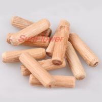 50/100pcs M5 M6 M8 M10 M12 Wooden Dowel Cabinet Drawer Round Fluted Wood Craft Pins Rods Set Furniture Fitting Wooden Dowel Pin